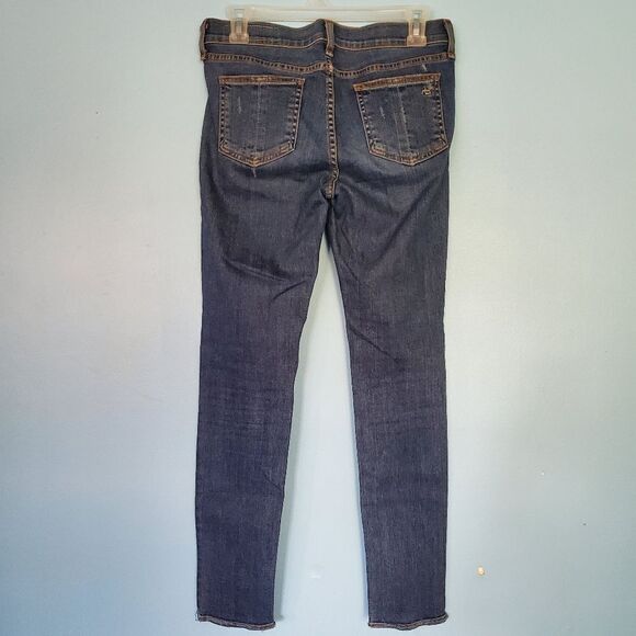 Rag & Bone Skinny Highly Distressed Medium Wash Denim Jeans - Picture 2 of 9